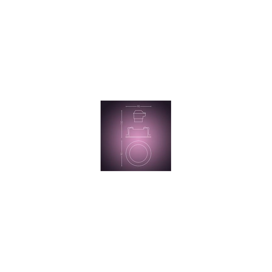 Philips 50451/48/P7 - LED RGB Einbauleuchte HUE CENTURA 1xGU10/5,7W/230V
