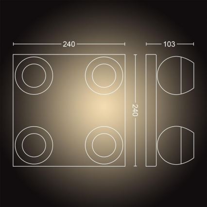 Philips - LED dimmbare Spot Hue BUCKRAM 4xGU10/5W/230V