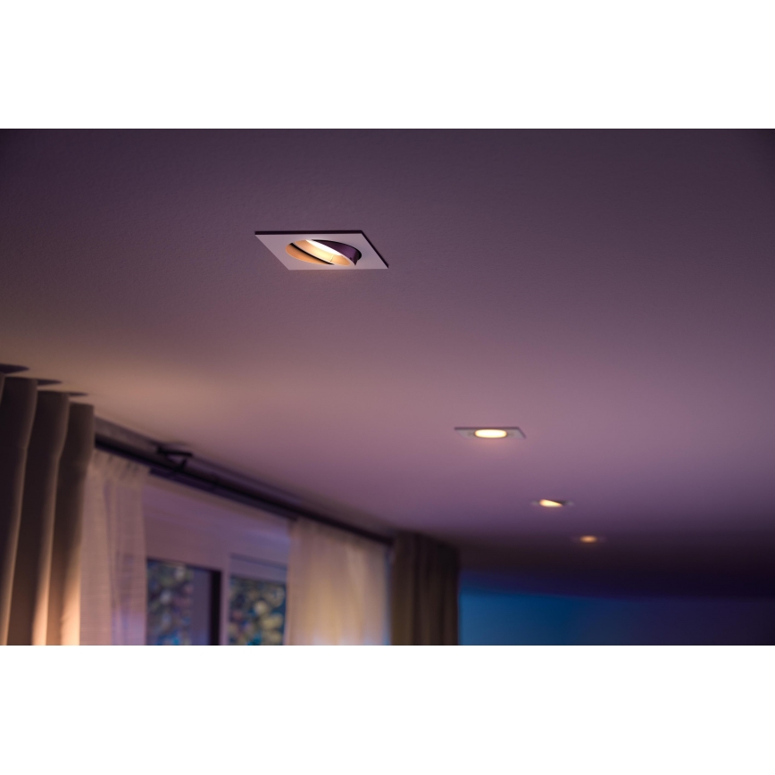 Philips 50551/31/P7 - LED RGB Einbauleuchte HUE CENTURA 1xGU10/5,7W/230/24V