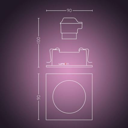 Philips - Dimmbare LED-RGBW-Einbauleuchte Hue CENTURA 1xGU10/5,7W/230V