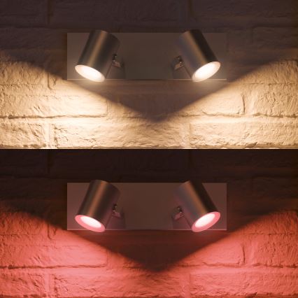 Philips 50622/48/P7 - LED Spotleuchte HUE ARGENA 2xGU10/5,7W/230V