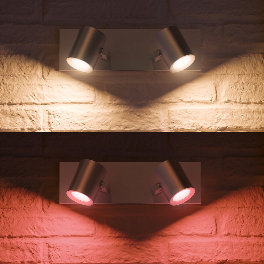 Philips 50622/48/P7 - LED Spotleuchte HUE ARGENA 2xGU10/5,7W/230V