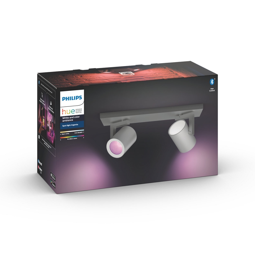 Philips 50622/48/P7 - LED Spotleuchte HUE ARGENA 2xGU10/5,7W/230V