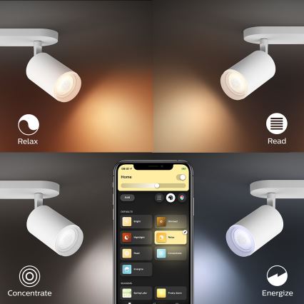 Philips 50632/31/P7 - LED Spotleuchte HUE FUGATO 2xGU10/5,7W/230V