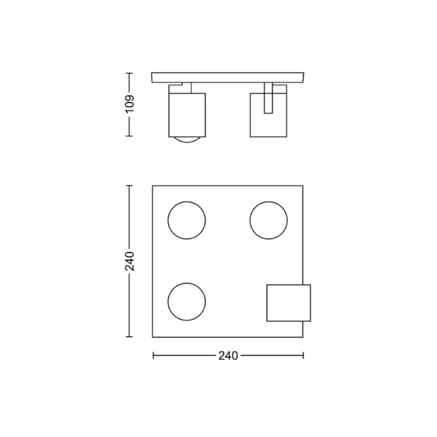Philips - Deckenstrahler 4xGU10/20W/230V