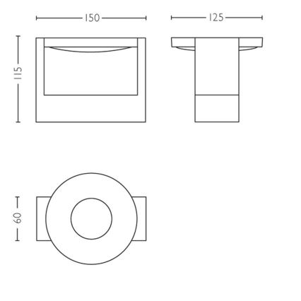 Philips 53150/48/P0 - LED-Dimm-Wandleuchte PARTICON LED/4,5W/230V