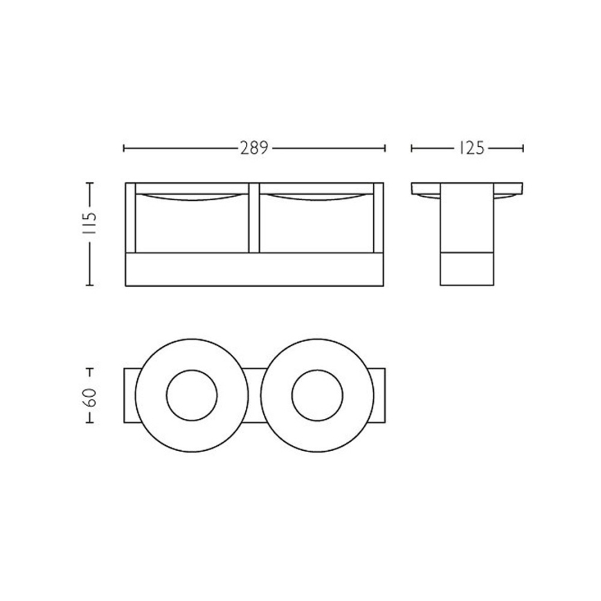 Philips 53152/48/P0 - LED-Spot PARTICON 2xLED/4,5W/230V