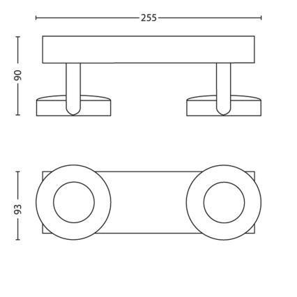 Philips - Dimmbarer LED-Strahler 2xLED/4,5W/230V