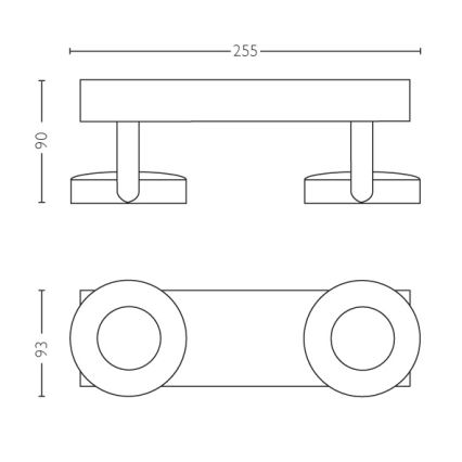 Philips - Spotlight 2xLED/4,5W/230V