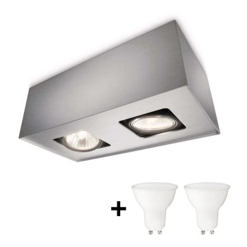 Philips 56232/48/PN - LED Spotlight TEMPO 2xGU10/6W/230V Philips 56232/48/PN - LED Spotlight TEMPO 2xGU10/6W/230V