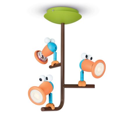 Philips 56313/55/PO – LED Kinder-Spotlight MYKIDSROOM BIRDEY 3xGU10/3,5W/230V