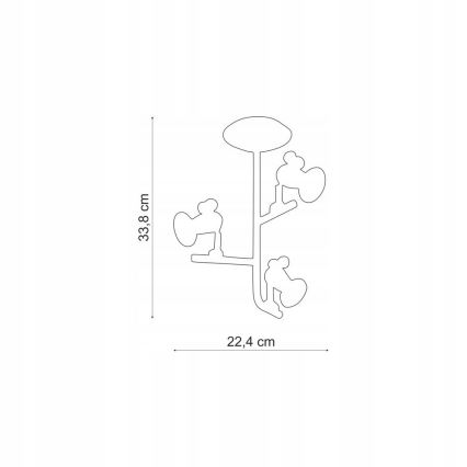 Philips 56313/55/PO – LED Kinderspotleuchte 3XGU10/3,5W/230V