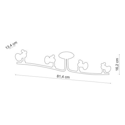 Philips 56314/55/16 - Kinder Rampenlicht MYKIDSROOM Birdey 4xGU10/35W/220-240V