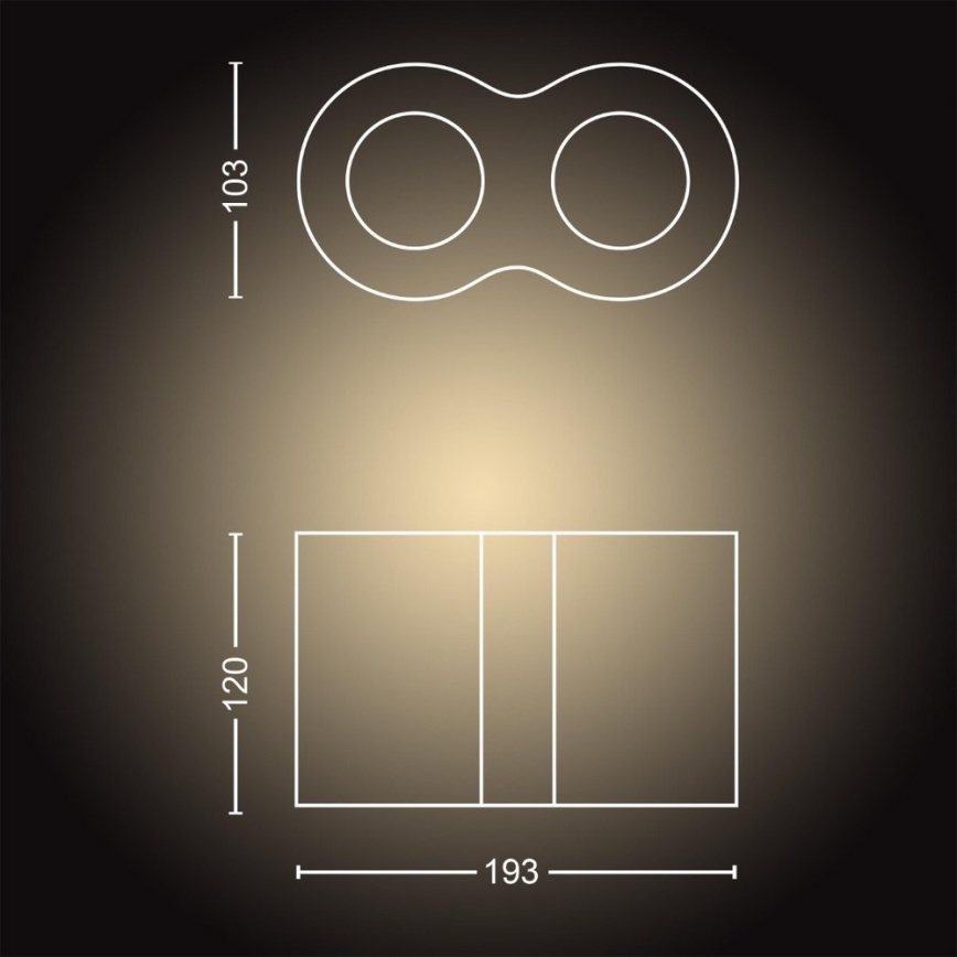 Philips - LED-Dimmleuchte Hue PILLAR 2xGU10/5W/230V + Fernbedienung