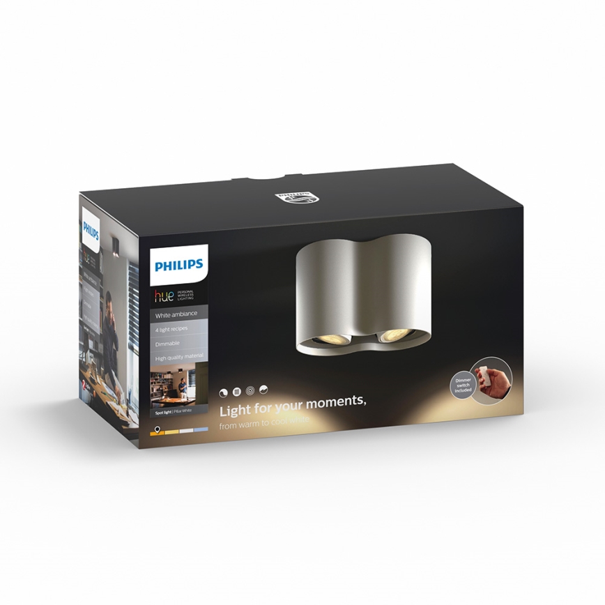 Philips 56332/31/P7 - LED Spotlight PILLAR HUE 2xGU10/5,5W/230V