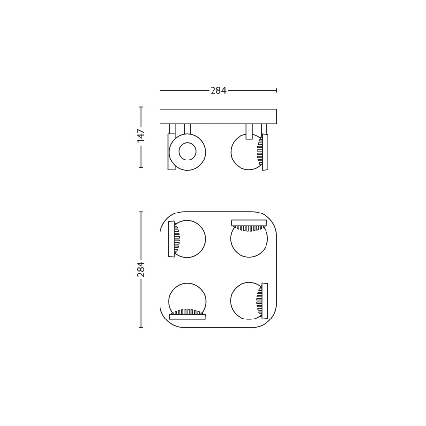 Philips 57184/31/16 - LED spotlight INSTYLE SCOPE 4xLED/4,5W/230V