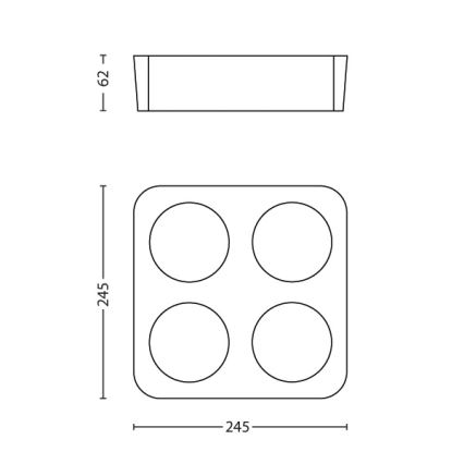 Philips 57954/31/16 - Spotlight ECOMOODS CONFIDENT 4xGX53/9W/230V