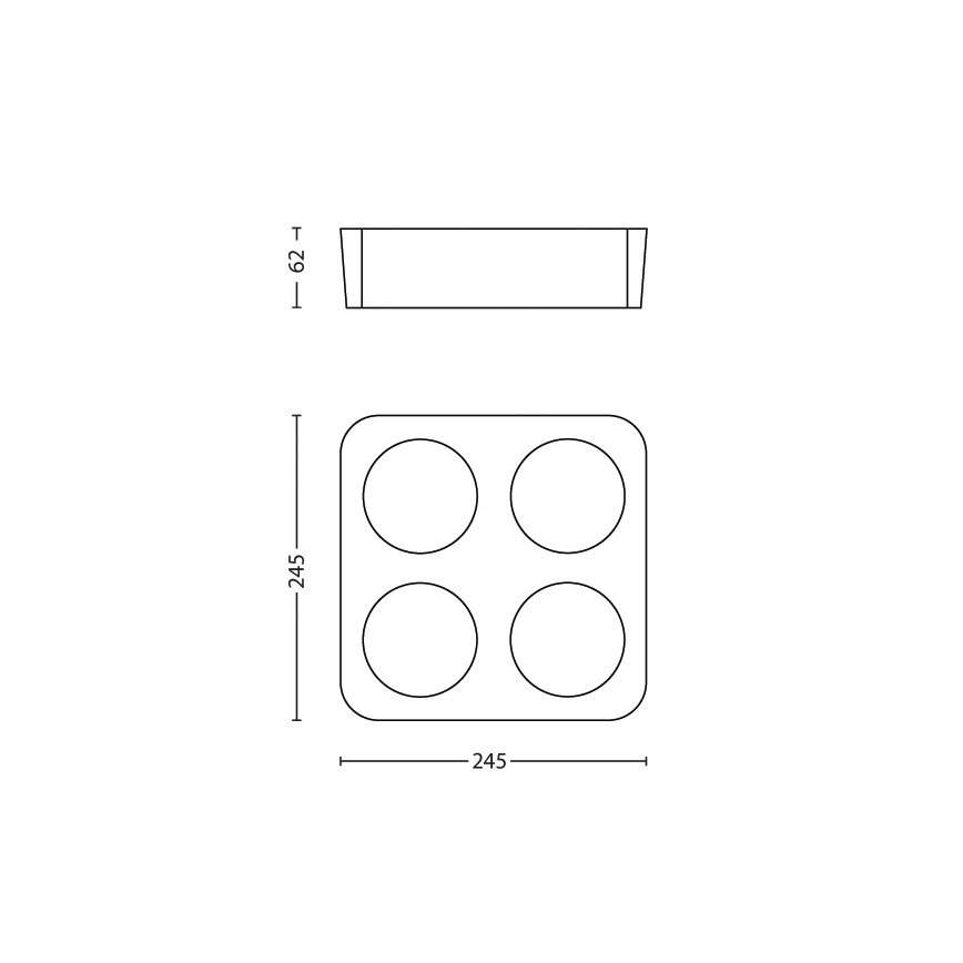 Philips 57954/31/16 - Spotlight ECOMOODS CONFIDENT 4xGX53/9W/230V