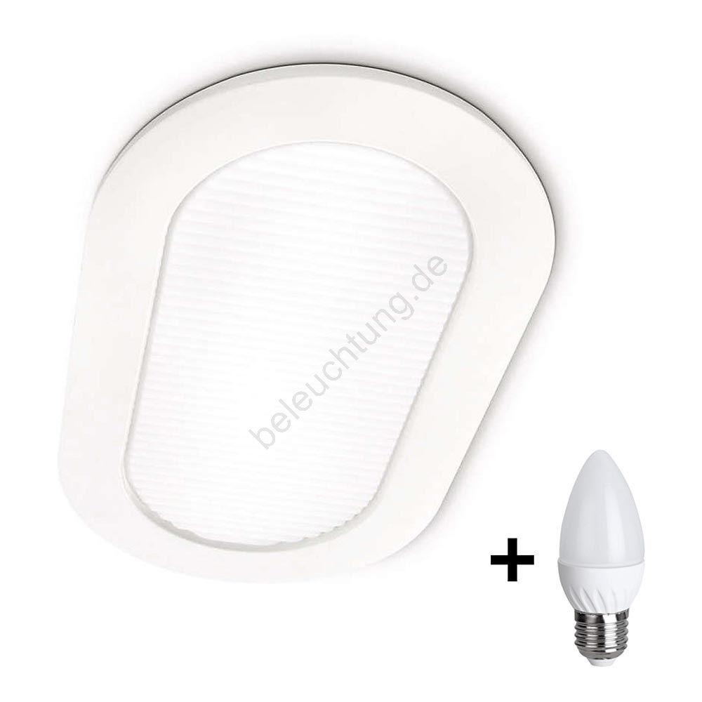 Philips Asterope Incasso LED, Singolo 1x4.5W, Bianco