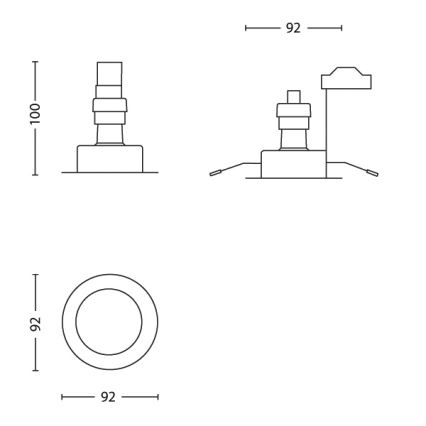 Philips 57959/31/16 - Badezimmer-Spotleuchte LED o AGENA 1xGU10/6W + 1xGU10/35W