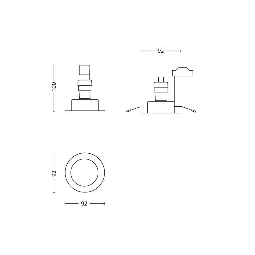 Philips 57959/31/16 - Badezimmer-Spotleuchte LED o AGENA 1xGU10/6W + 1xGU10/35W