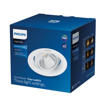 Philips - LED-dimmbare Einbauleuchte SCENE SWITCH LED/3W/230V 4000K