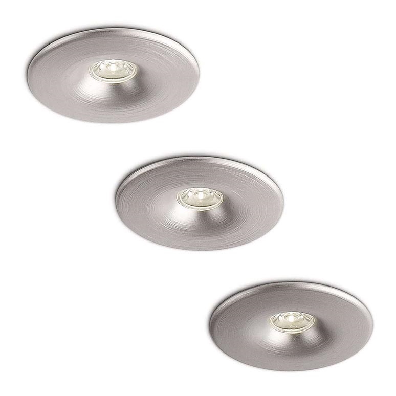 Philips 59843/48/16 - SET 3x LED Bad-Einbauleuchte MEROPE 3xLED/2W/230V