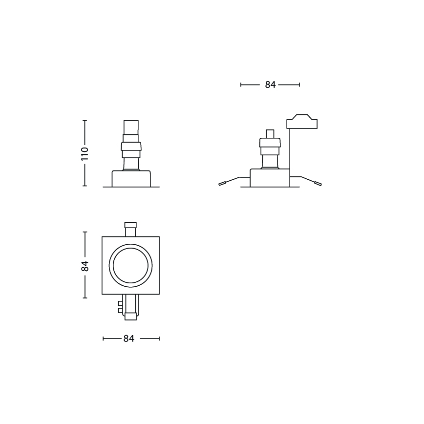 Philips 59902/11/PN - SET 3x Badezimmer Einbauleuchte ROOTS 3xGU10/50W
