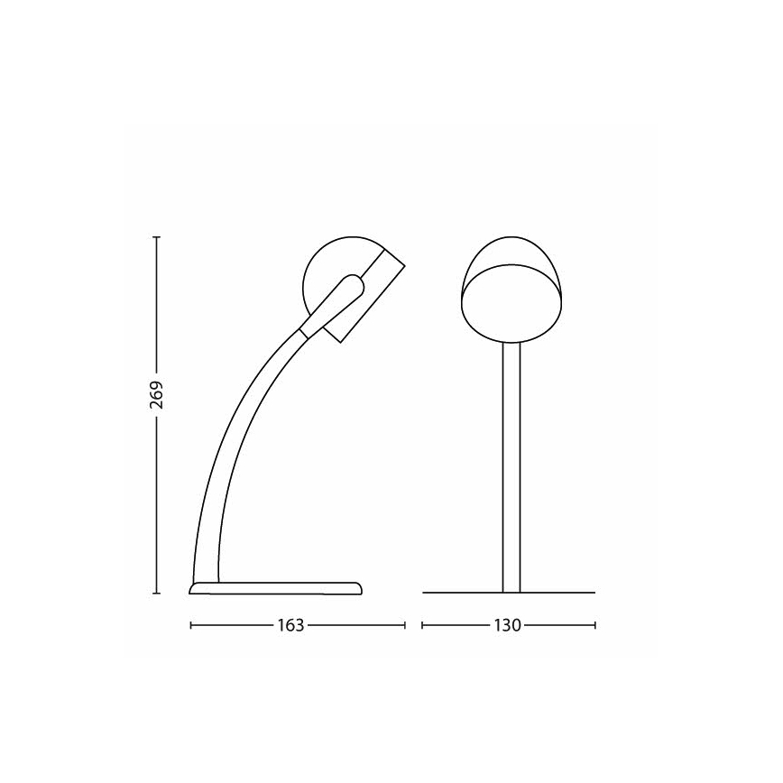 Philips 67413/31/16 - LED Tischleuchte MYLIVING DYNA 1xLED/3W/230V weiß