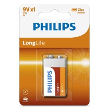 Philips 6F22L1B/10 - Zinkchlorid-Batterie 6F22 LONGLIFE 9V