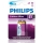Philips 6FR61LB1A/10 - Lithium Batterie 6LR61 LITHIUM ULTRA 9V