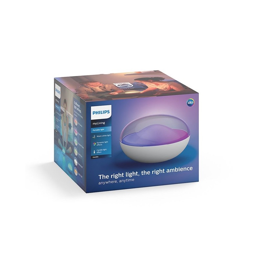 Philips 70104/31/P0 - LED RGB Dimmbare tragbare Lampe CAMELLIA LED/3W/5V