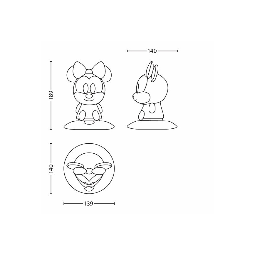 Philips 71710/31/16 - kinderlampe DISNEY SOFTPAL MINNIE LED/1W/220-240V