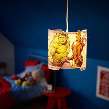 Philips 71751/35/26 - Kinder Hängeleuchte MARVEL AVENGERS 1xE27/60W/230V