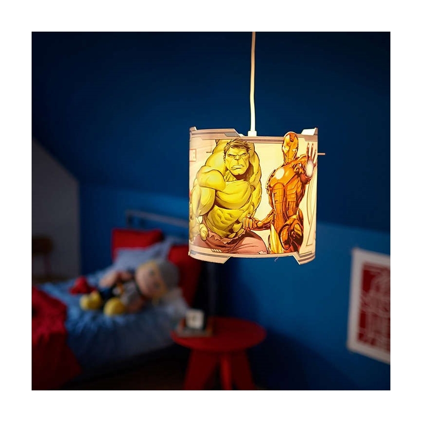 Philips 71751/35/26 - Kinder Hängeleuchte MARVEL AVENGERS 1xE27/60W/230V