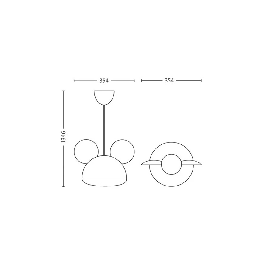 Philips 71758/30/16 - Kinder Kronleuchter DISNEY MICKEY MOUSE 1xE27/15W/230V