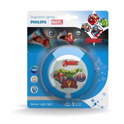 Philips 71765/35/P0 - LED Kinderleuchte mit Sensor MARVEL AVENGERS 1xLED/0,06W/3V