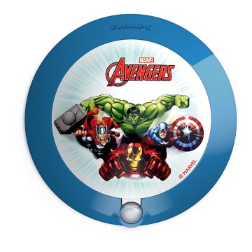 Philips 71765/35/P0 - LED Kinderleuchte mit Sensor MARVEL AVENGERS 1xLED/0,06W/2xAAA
