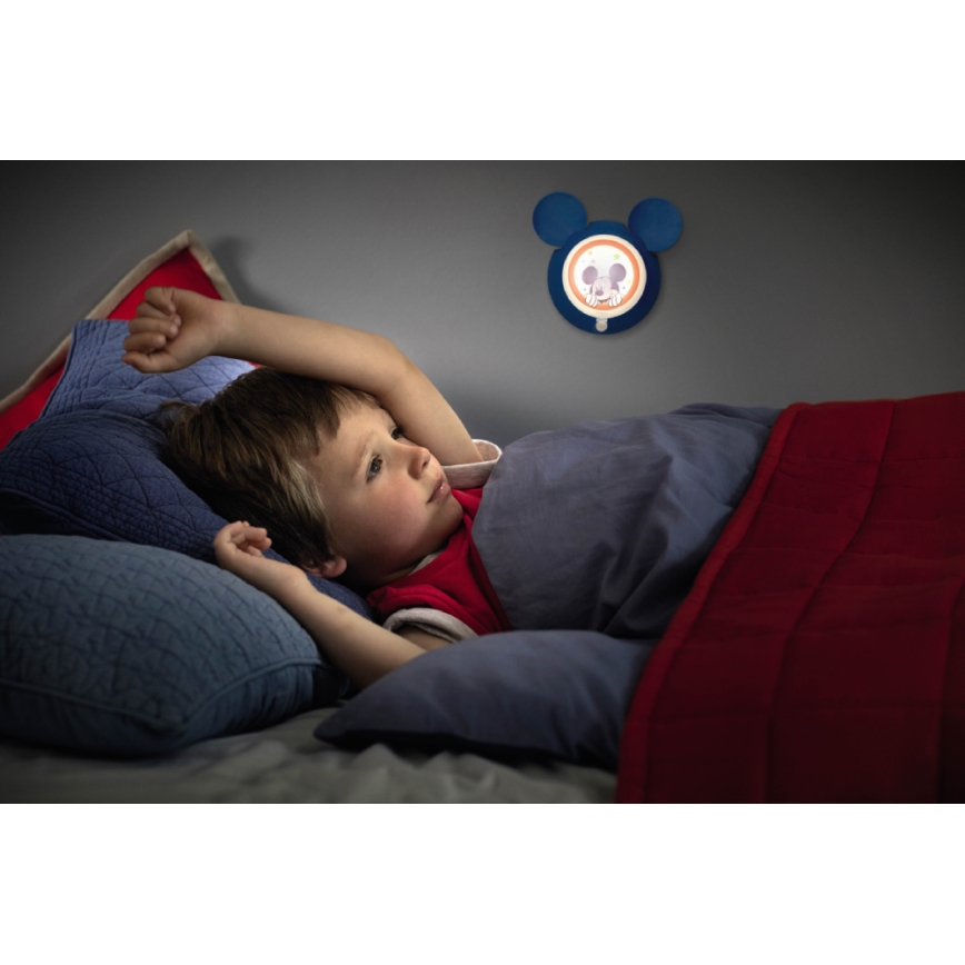 Philips 71766/30/16 - LED Kinder-Sensorleuchte MICKEY 1xLED/0,06W/2xAAA