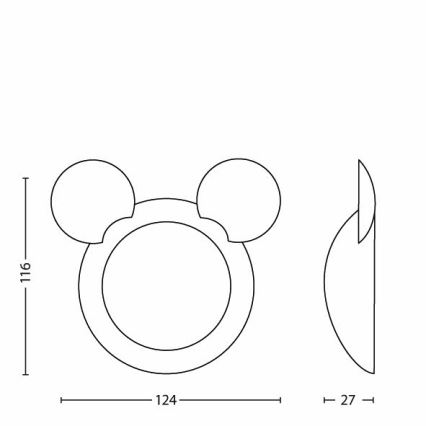 Philips 71766/30/16 - LED Kinder-Sensorleuchte MICKEY 1xLED/0,06W/2xAAA