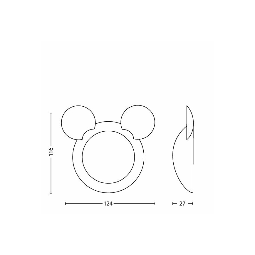 Philips 71766/30/16 - LED Kinder-Sensorleuchte MICKEY 1xLED/0,06W/2xAAA