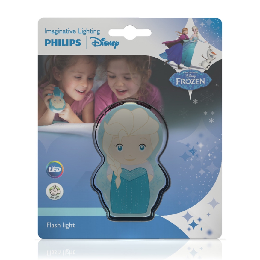 Philips 71767/37/16 - Kinder Taschenlampe DISNEY ELSA LED/0,3W/2xAAA
