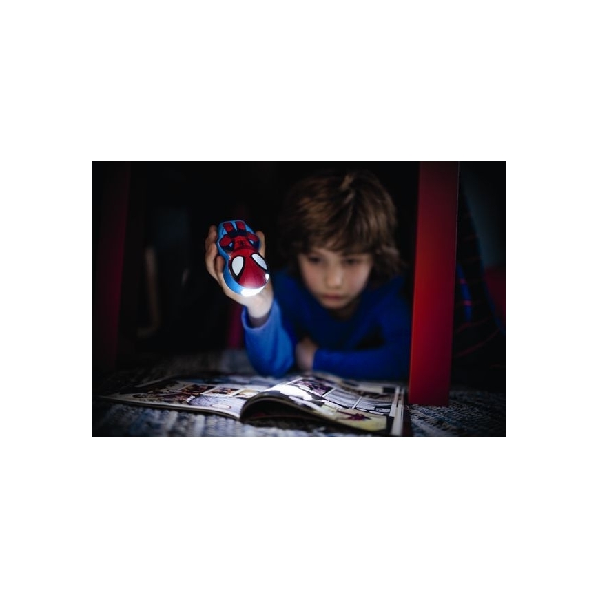 Philips 71767/40/16 - Kinder LED Taschenlampe DISNEY SPIDER-MAN 1xLED/0,3W/3V