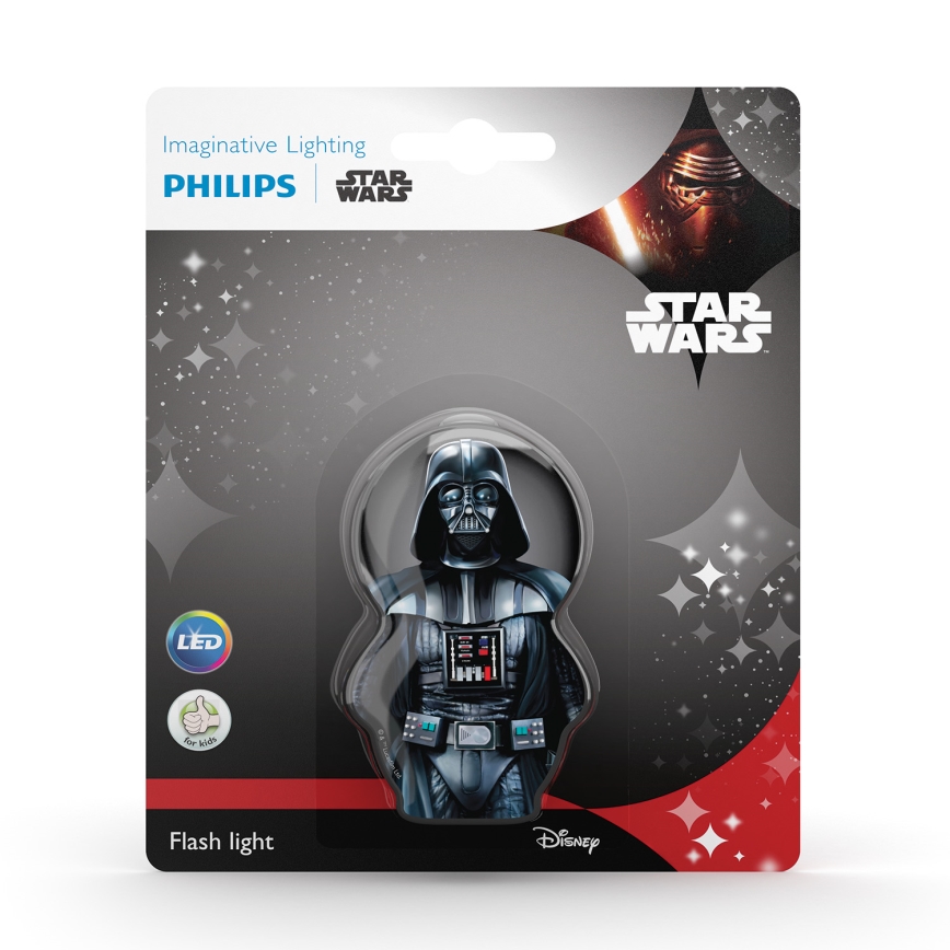 Philips 71767/98/16 - Kinder Taschenlampe STAR WARS DARTH VADER LED/0,3W