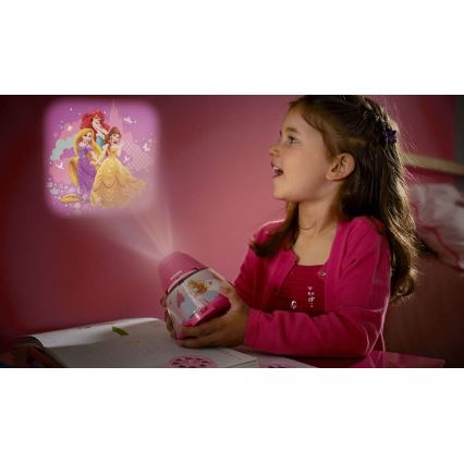 Philips 71769/28/16 - Kinderlampe und Projektor DISNEY PRINCESS LED/0,1W/3xAA