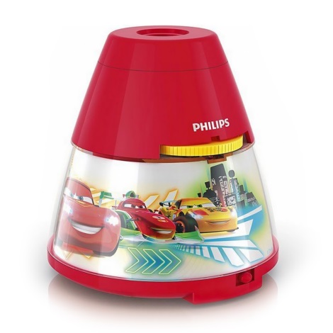Philips 71769/32/16 - LED Kinder Projektor DISNEY CARS 1xLED/0,1W/3xAA