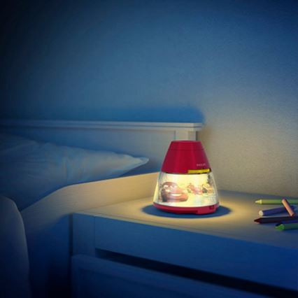 Philips 71769/32/16 - Kinder Tischlampe und Projektor DISNEY CARS 1xLED/0,1W + 3xLED/0,3W/4,5V