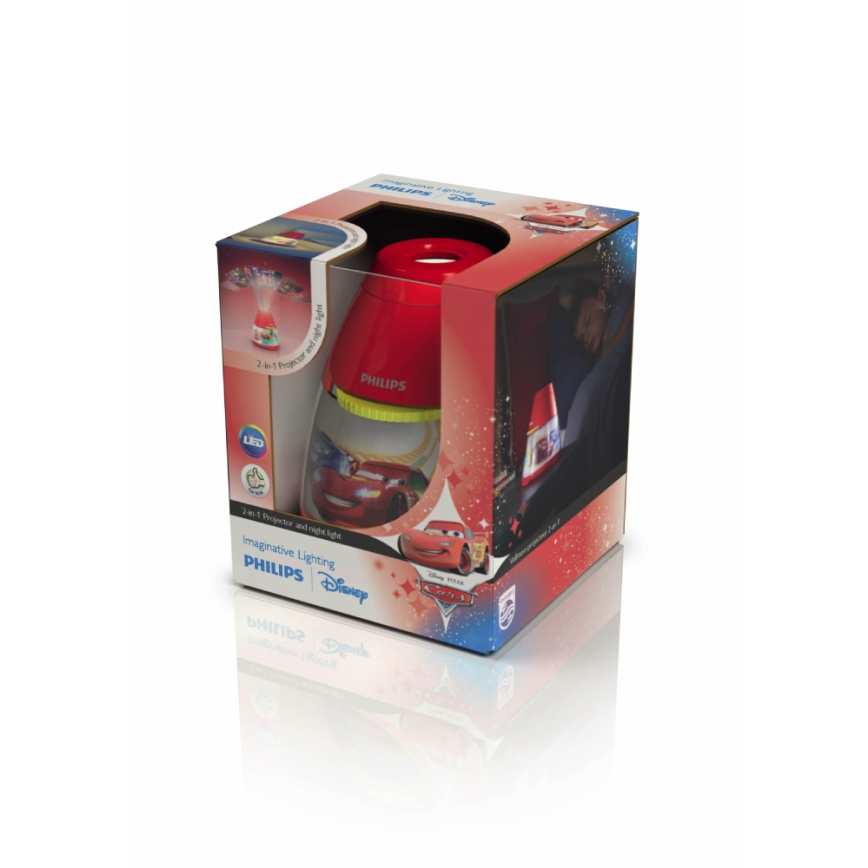 Philips 71769/32/16 - Kinder Tischlampe und Projektor DISNEY CARS 1xLED/0,1W + 3xLED/0,3W/4,5V