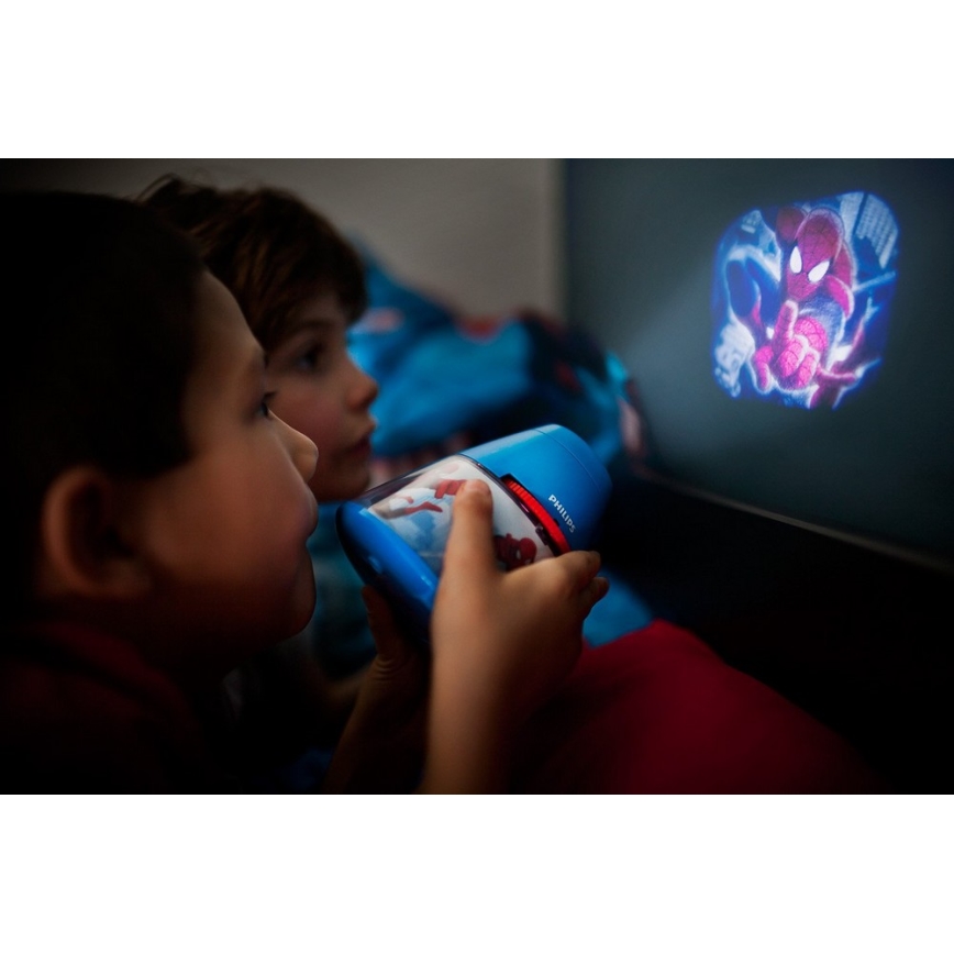 Philips 71769/40/16 - Kinderprojektor DISNEY SPIDER-MAN 1xLED/0,1W