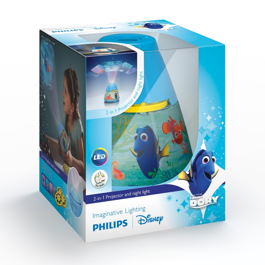 Philips 71769/90/16 - Kinder-Projektor DISNEY FINDING DORY LED/0,1W/3xAAA